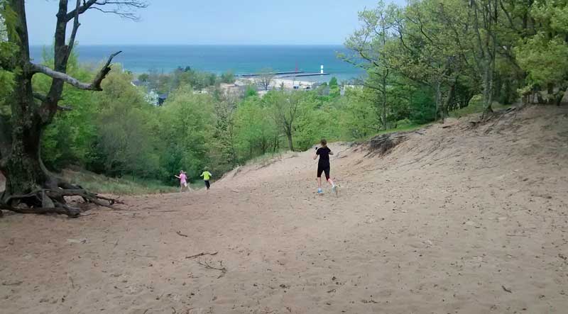 running down old baldy mears state park